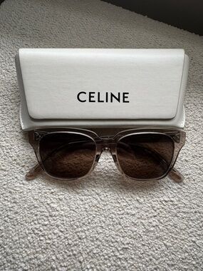 Celine Brown Transparent Frame Sunglasses